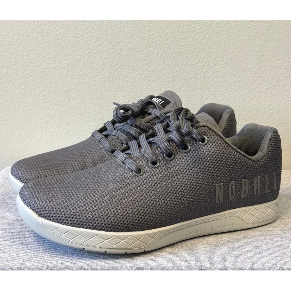 NOBULL SuperFabric Trainer Mens 8.5 Womens 10 Grey Cross Training Shoes NWOT